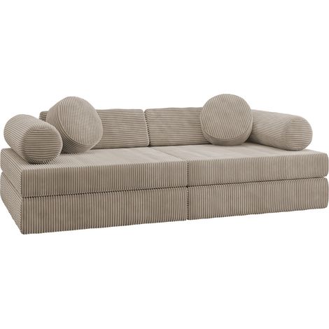 Mobilier1 – Canapé droit 3 places en velours – Dimensions 130x65x43cm – Résistance 35000 Cycles Martindale – Fabriqué en Union Européenne (1/5)