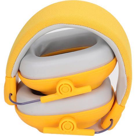 Casque antibruit jaune NRR 25 dB pliable, protection auditive et anti-bruit. (1/5)