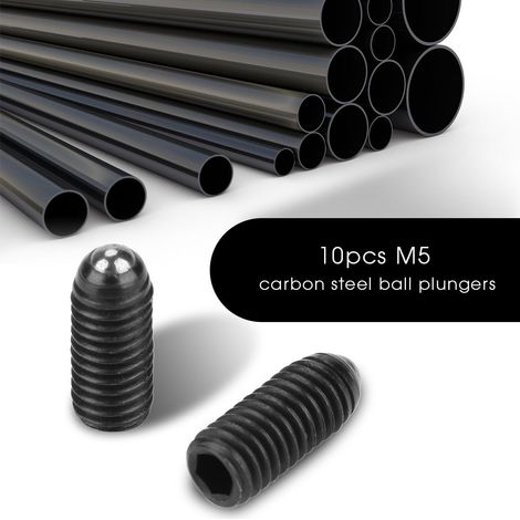 Jeu de 10 plongeurs à ressort à bille en acier au carbone à filetage hexagonal M5 (M512) (1/3)