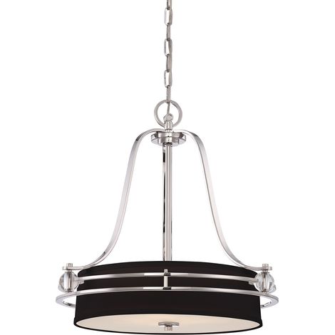 Elstead Gotham - Pendente a 4 luci da soffitto in argento imperiale, attacco E27