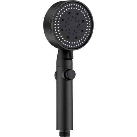 Pommeau de douche à main haute pression, économe en eau, noir (1/5)