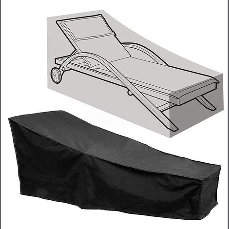 Housse de Chaise noir Couverture Housse de Protection Imperméable Longue extérieur 210D Tissu Oxford pour Chaise 200704068 cm, Respirante (1/5)