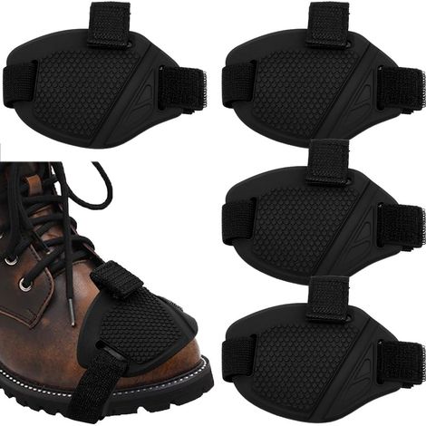 4 protège Sélecteur de Vitesse en Caoutchouc Noir pour Moto Réglable pour Chaussures et Bottes. Protection Durable pour Le Sélecteur de Vitesse Idéale pour Les Voyages en Moto (1/5)