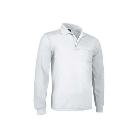 Polo top manga larga con bolsillo Breda XXL Blanco