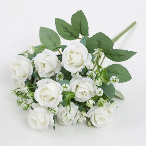 Roses Artificielles - Fleur en Soie 30 x 20 cm - Décoration Intérieure Extérieure - Mariage Fêtes Noël - 1 Pièce (1/5)