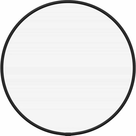 Miroir mural noir, Ø 30 cm, rond (1/5)