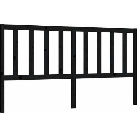 Maison Exclusive - Cabecero de cama madera maciza de pino negro 1 (1/5)