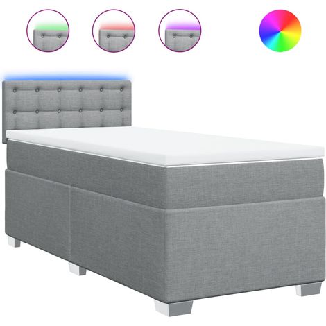 Maison Exclusive - Boxspringbett mit Matratze Hellgrau 90x190 cm