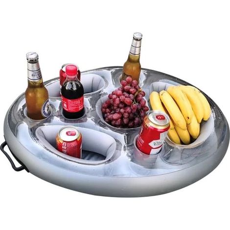 Aufblasbarer Getränkehalter für Pool und Badewanne – Schwimmendes Tablett (1/5)
