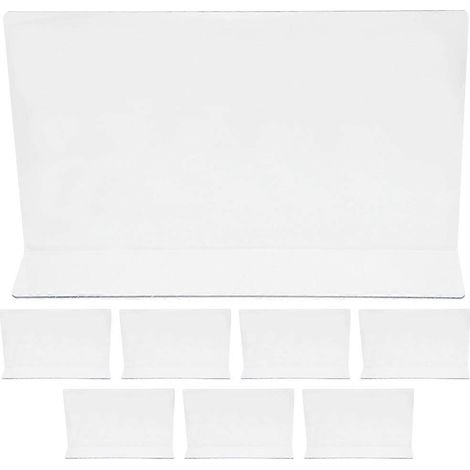 8 séparateurs d'étagères en plastique transparent pour placards-28.00X6.00X3.00CM-Transparent (1/4)