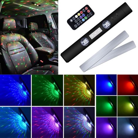 Lampe d'ambiance ciel étoilé LED sans fil multicolore pour intérieur de voiture (1/5)