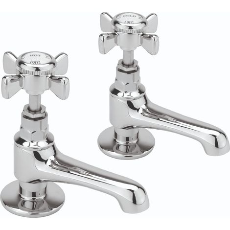 Sagittarius Churchmans Bath Taps Pair Chrome