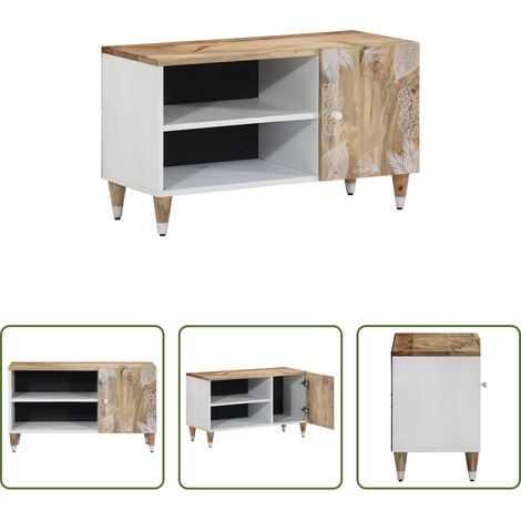 vidaXL Mango Holz - TV-Schrank 80x31,5x46 cm Massivholz Mango (1/5)