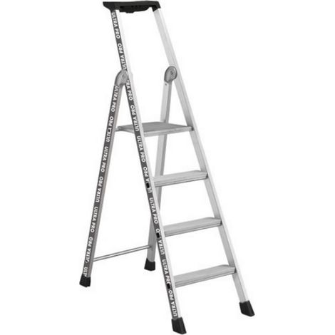 Stehleiter 4 stufen grau - Artub - 02375804