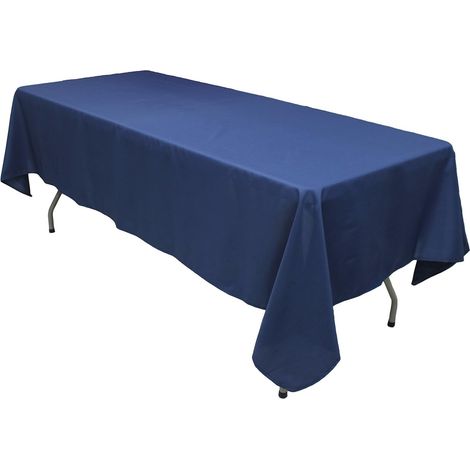 Nappe Polyester 150x300 Cm Bleu Marine Résistante Eau Pour Mariage Fête - 1 Pièce (1/5)