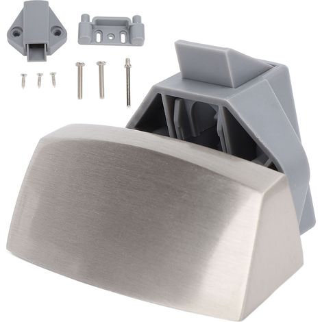 Serrure d'armoire à poussée sans clé en alliage de Zinc, bouton élégant pour Yachts, Camping-Car, caravane, véhicules de Camping, Ni brossé (1/5)