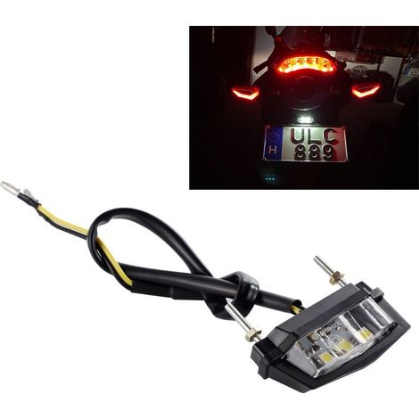 Module éclairage LED Moto plaque d'immatriculation Universel - 12V Etanche (1/5)