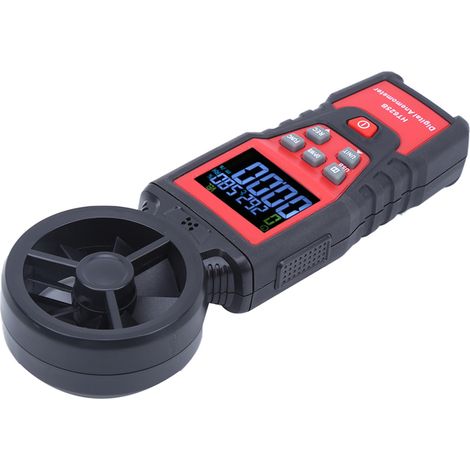 Anémomètre numérique portable HT625B, mesure vitesse d'air, température et humidité, testeur météo (1/5)