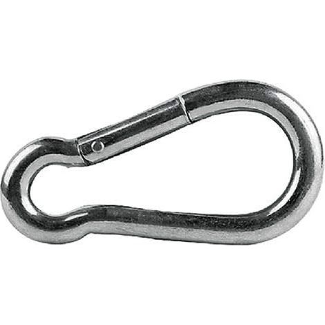 Moschettone Pompiere in Acciaio Zincato, Resistente e Sicuro -50 mm / 10 Pezzi (1/2)