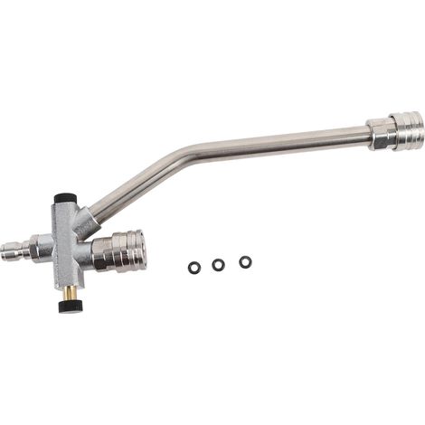 Lancia idropulitrice a doppio connettore, accessorio lancia schiumogena multifunzionale in acciaio inox da 6000 psi. (1/5)