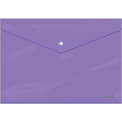 Sobre tamaÃ±o Folio apaisado, con apertura superior y cierre broche automÃ¡tico.  
CaracterÃ­sticas:
-Fabricado en polipropileno cristal de 200 micras