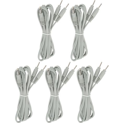 Câbles de remplacement pour appareil TENS, 4.9 pieds, fils conducteurs compatibles pour électrothérapie (1/5)