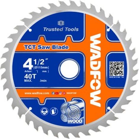 Disco De Corte Para Madera WADFOW 115Mm, 40T