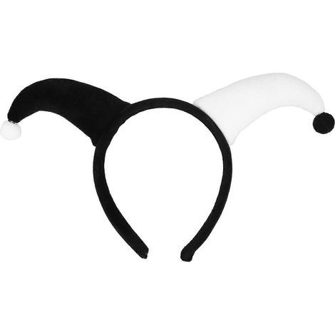 Clown-Haarreif, Clown-Haarband, Halloween-Haarschmuck, kleiner Halloween-Haarreif – 30,00 x 16,50 x 2,00 cm – Schwarz (1/4)