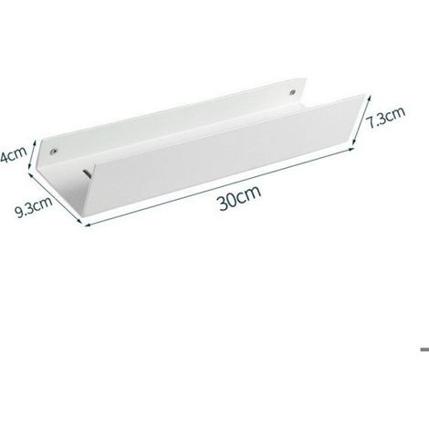 étagère de salle de bain noire,support de rangement mural,toilettes,cuisine,accessoires de salle de bains,étagère de - white 30cm