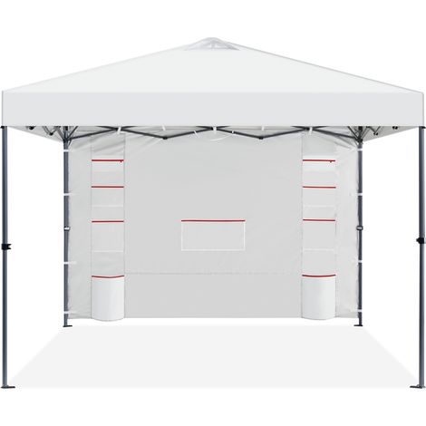 Yaheetech Tonnelle de Jardin Pop-up, Tonnelle Pliante 3x3 Imperméable avec Parois Latérale, Barnum Pliant Anti-UV en Hauteur Réglable pour Jardin Terrasse Camping (Blanc, 2.5 2.5m)