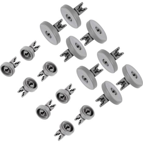 Ersatzteil - Satz von 16 Rollen (8 obere Körbe und 8 obere Körbe original) -  - FAURE, ARTHUR MARTIN ELECTROLUX, ZANUSSI, ELECTROLUX, AEG, IKEA, PROGRESS, NEW WORLD, LEONARD, ZANKER, JUNO, ARTHUR MART