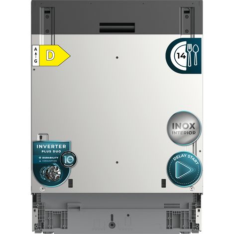 Cecotec Lavavajillas Integrable de 60 cm Bolero Aguazero 6250 Full-BI. Capacidad 14 Servicios, Clase D, Motor Inverter