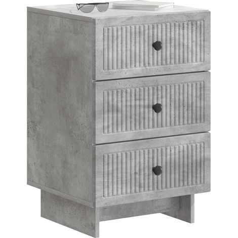 Maison Exclusive - Armadio da Notte con cassetto Grigio Cemento 43 x 41 x 66,5 cm