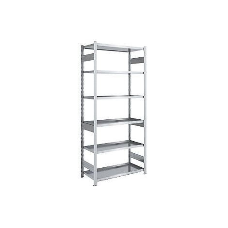 Certeo Scaffale con ripiani a vasca acciaio zincato (1/3)