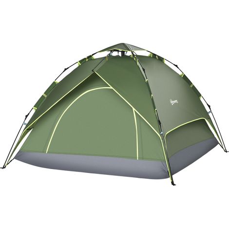 Tente dôme 3 personnes légère et robuste – avec entrée, tapis de sol et sac de transport – colonne d’eau 1000 mm – idéale pour camping, randonnée, voyage et jardin (1/5)
