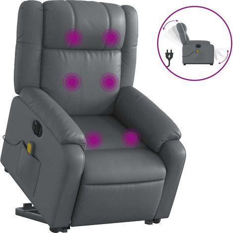 Maison Exclusive - Massagesessel mit Aufstehhilfe Elektrisch Grau