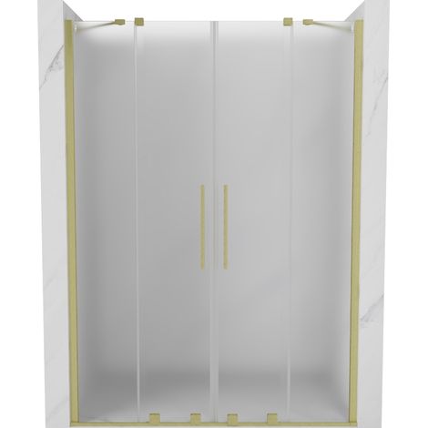 Mexen Velar Duo porte de douche coulissante 140 cm, givre, or brossé - 871-140-000-32-55 (1/5)