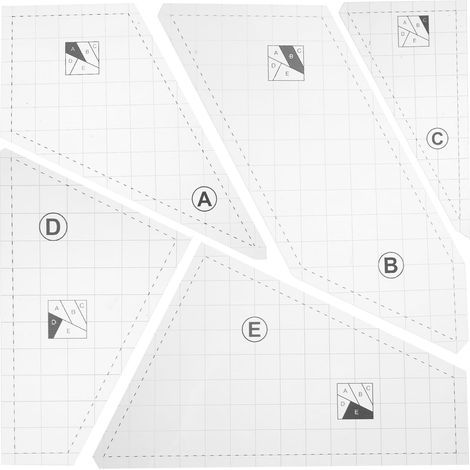 Gabarit de Couture en Acrylique pour Patchwork Maison, Lot DIY (1/5)