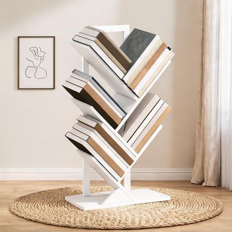 Bibliothèque blanco en melamina de Madera Acero 50 x 24 x 82 cm (1/5)