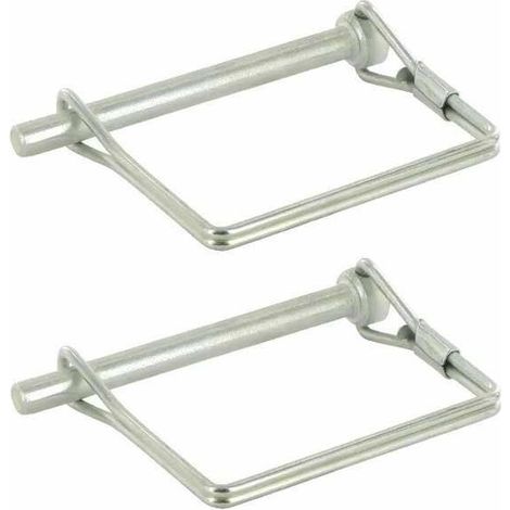 – Lot de 2 goupilles carrées 12mm x 75mm – Acier zingué pour verrouillage remorque, vélo, tracteur, motoculteur (1/2)