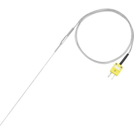 Temperaturfühler für Messgeräte -50 bis 1100 °C, 1 m Kabel 2,5 x 300 mm