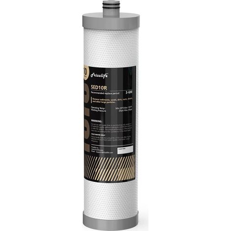 Cartouche filtrante de rechange SED10R (1ère étape) pour filtres à eau sous évier DW10, TW10, DW10F, TW10F (1/4)