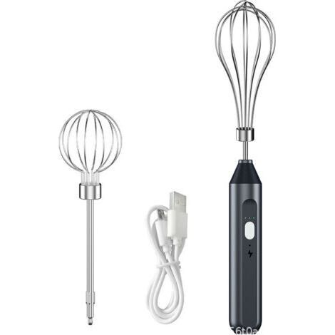 BUNTHAUS Batteur Électrique Sans Fil, Fouet Électrique Portable pour la Cuisson à la Maison (Noir) (1/4)