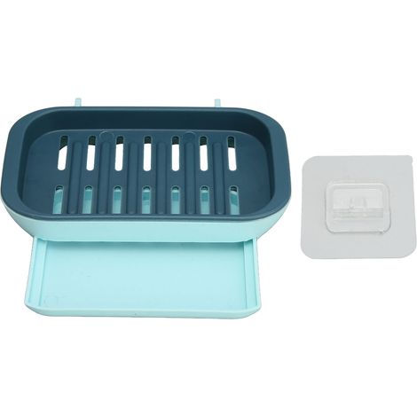 Porte-savon perforé suspendu avec plateau, étui de voyage pour salle de bain, accrochage mural pratique (1/5)