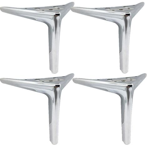 4 pieds de meuble en métal, quincaillerie pour meubles, pieds de table, pieds de meuble de remplacement à monter soi-même en forme de diamant/triangle, 15 cm (5,9 pouces), couleur or (1/5)