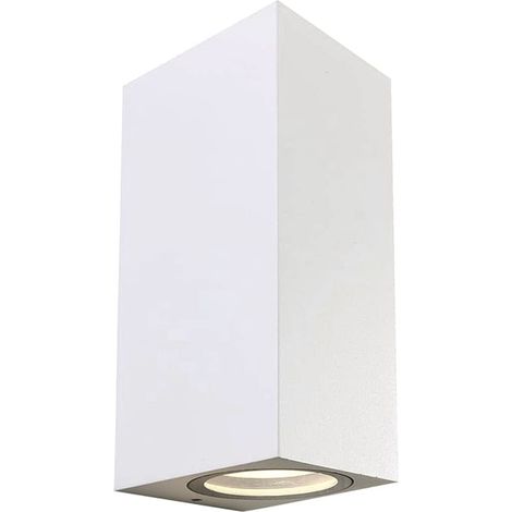 Aplique “Confo” de dos luces (2xGU10) IP44 fabricado en aluminio inyectado color blanco mate (1/3)