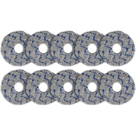FENOPLASTICA(10 pices) Tampons de nettoyage pour ECOVACS DEEBOT X5 OMNI/ N30 Pro Omni/ T30 Pro Max/ T30 Pro Omni/ T30S/ T30S Combo/ X2 Omni X2 Pro/ X1 Omni/ X1 PRO Omni/ T20 Omni/ T10 Omni/ T10 Turbo (1/5)
