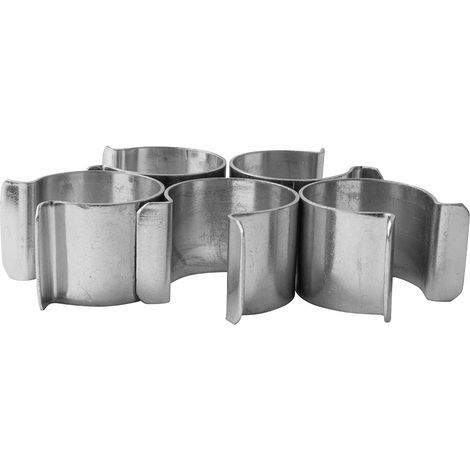 Terre Jardin Clips de fixation pour bâche de serre Ø25 mm, lot de 25, attaches en acier galvanisé résistantes aux intempéries