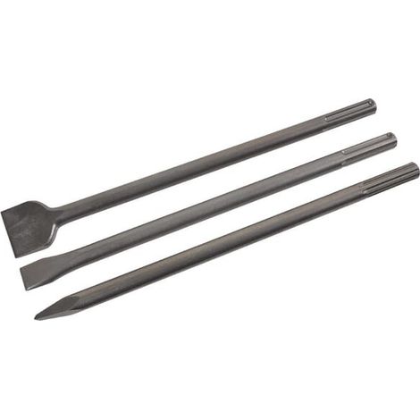 Hikoki – Set de burins SDS Max 3 pièces – Longueur 400 mm – Pour béton armé et maçonnerie – 751035 (1/5)