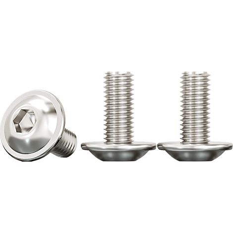 Linsenkopfschrauben mit Flansch und Innensechskant, M6x12 mm Edelstahl A2 V2A Maschinenschrauben mit Sechskantkopf für mechanische Verbindungen, 20 Stück (1/5)